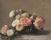 Henri Fantin-Latour, roses in a dish